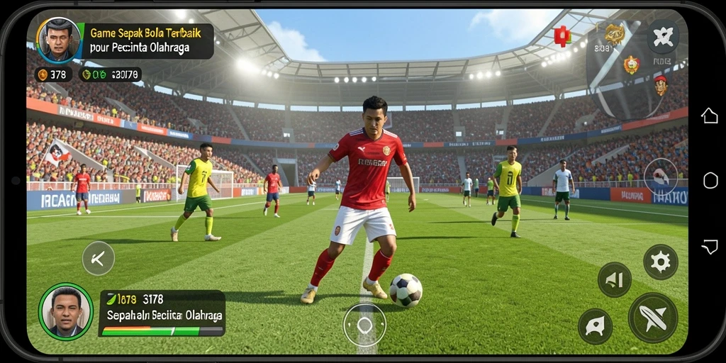 Tampilan gameplay sepak bola yang mendebarkan di 3178.