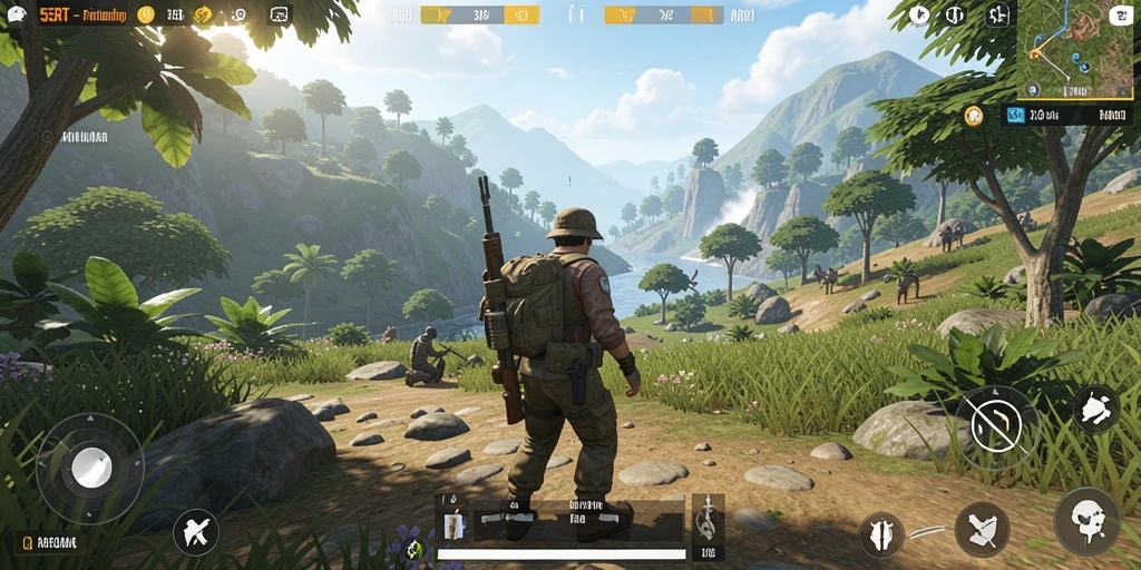 Tampilan gameplay Open World yang menakjubkan dalam 55RT.