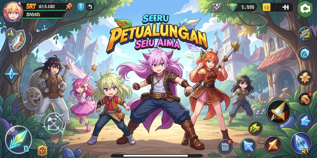 Gameplay seru dari 5RT dengan karakter anime yang mengagumkan.