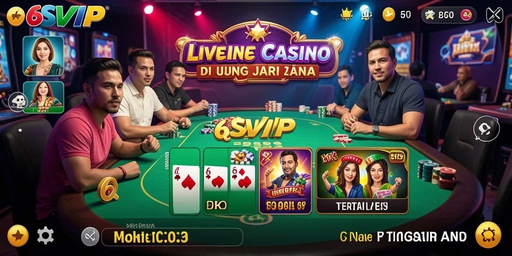 Tampilan menarik dari gameplay Live Casino 6SVIP.