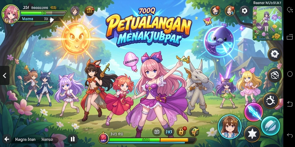 Screenshot menampilkan aksi seru dalam gameplay Anime.
