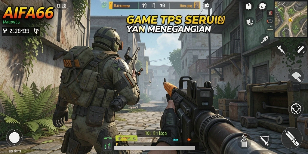 Tampilan gameplay AIFA66 yang mendebarkan di medan perang TPS.