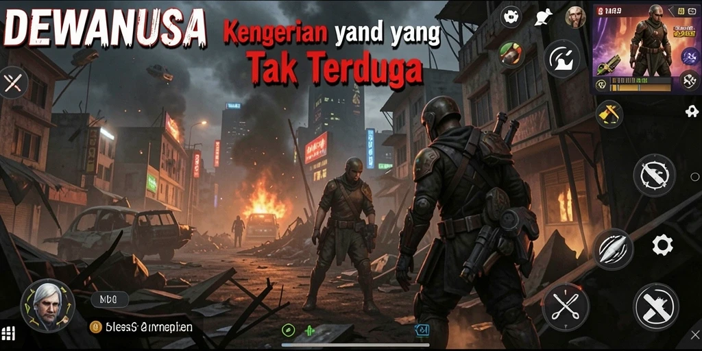 Screenshot gameplay DEWANUSA menampilkan suasana Horror yang mencekam.