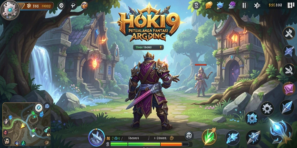 Screenshot HOKI9 menunjukkan pertarungan epik dalam permainan ARPG.