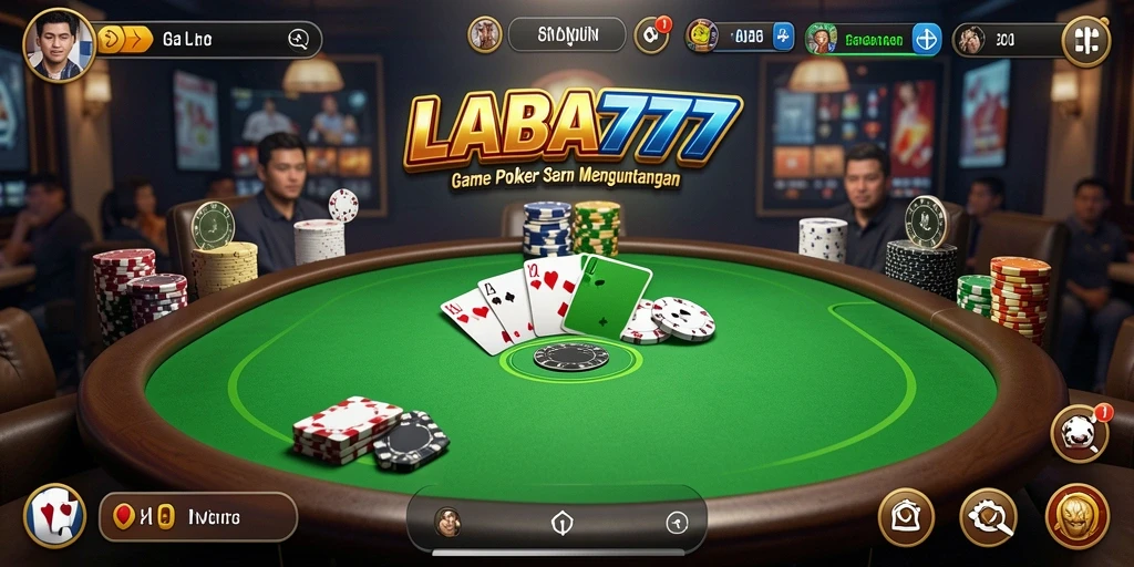 Tampilan gameplay Poker yang memikat di LABA777.