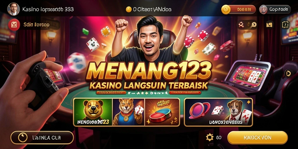 Screenshot MENANG123 menampilkan dealer langsung dalam suasana kasino.