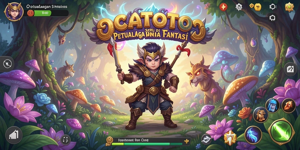 Tampilan gameplay OCATOTO yang penuh petualangan dan warna.