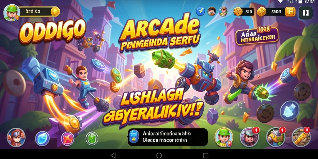 Screenshot menampilkan aksi seru dalam gameplay Arcade ODDIGO.