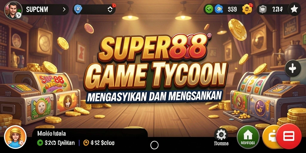 Tangkapan layar gameplay menunjukkan manajemen bisnis yang mendebarkan.