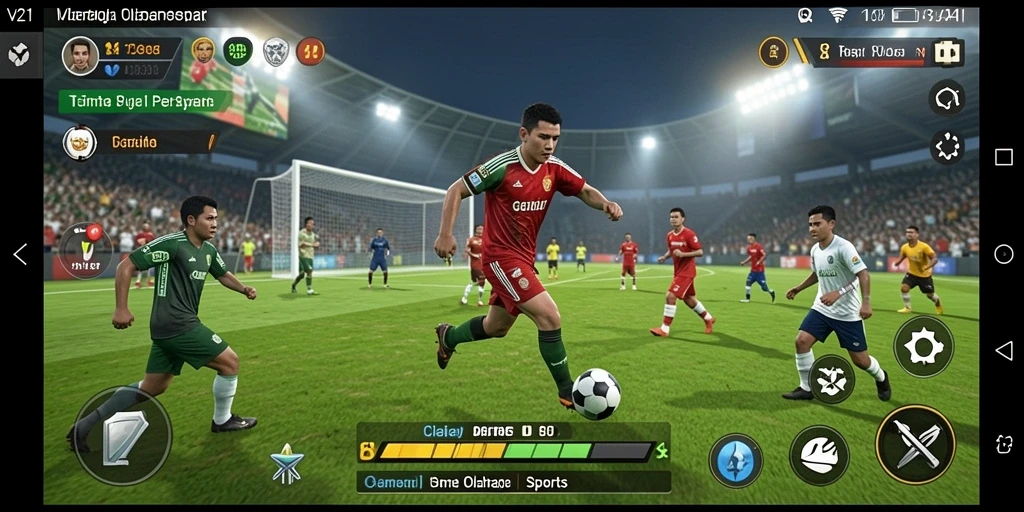 Tampilan gameplay V21 yang mendebarkan dan realistis.