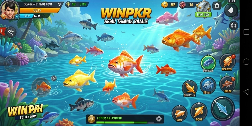 Screenshot gameplay Tembak Ikan yang menampilkan aksi menembak yang seru.